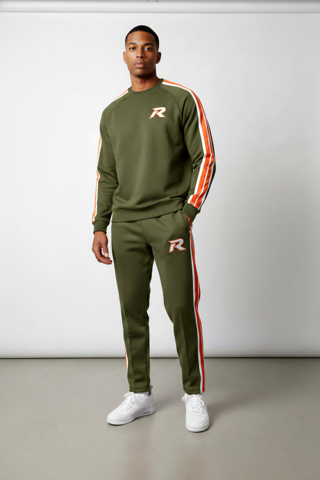 RUNIQUE Signature Tracksuit – Army Green Edition