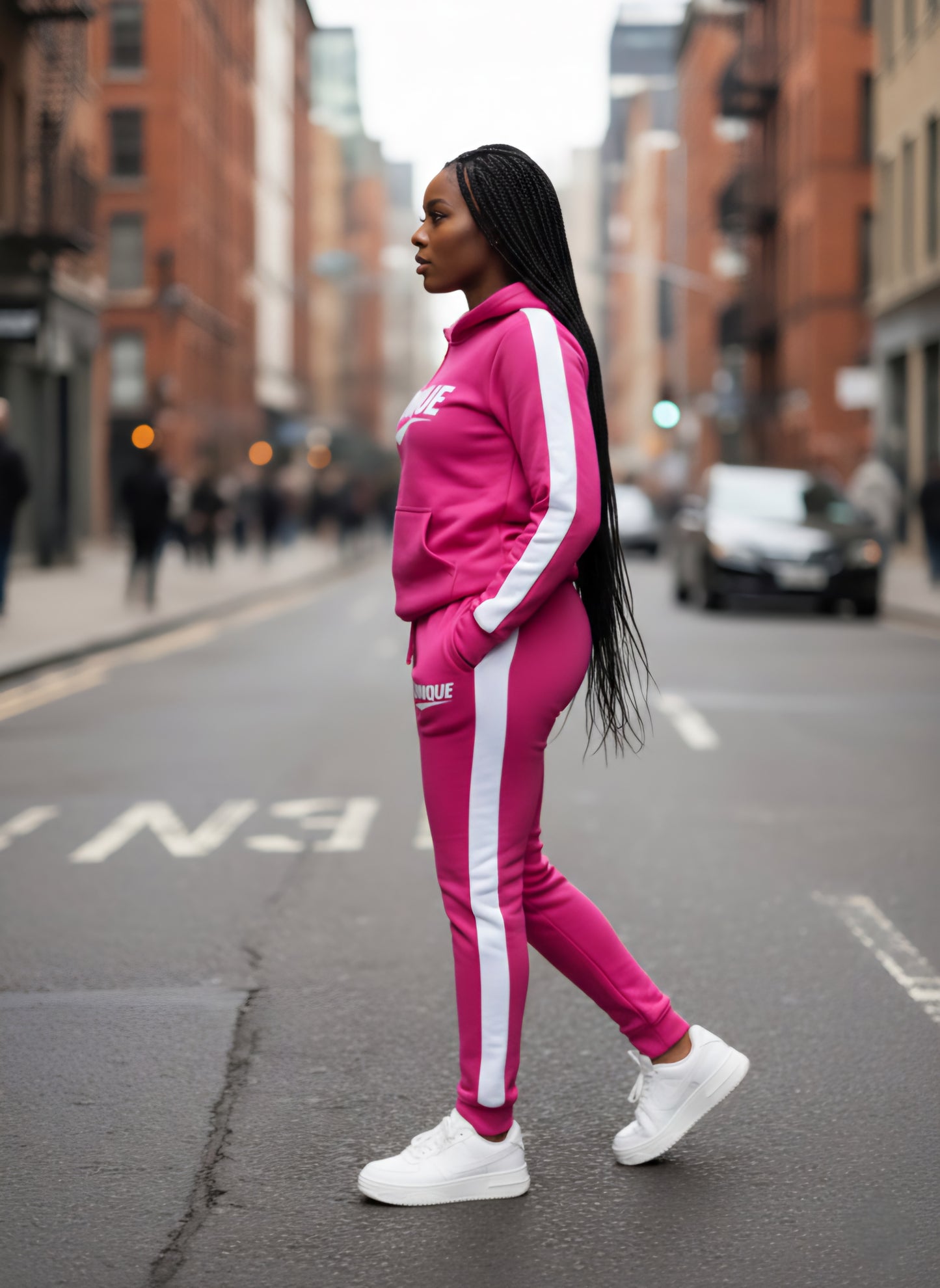 RUNIQUE Signature Tracksuit – Wine Pink Edition