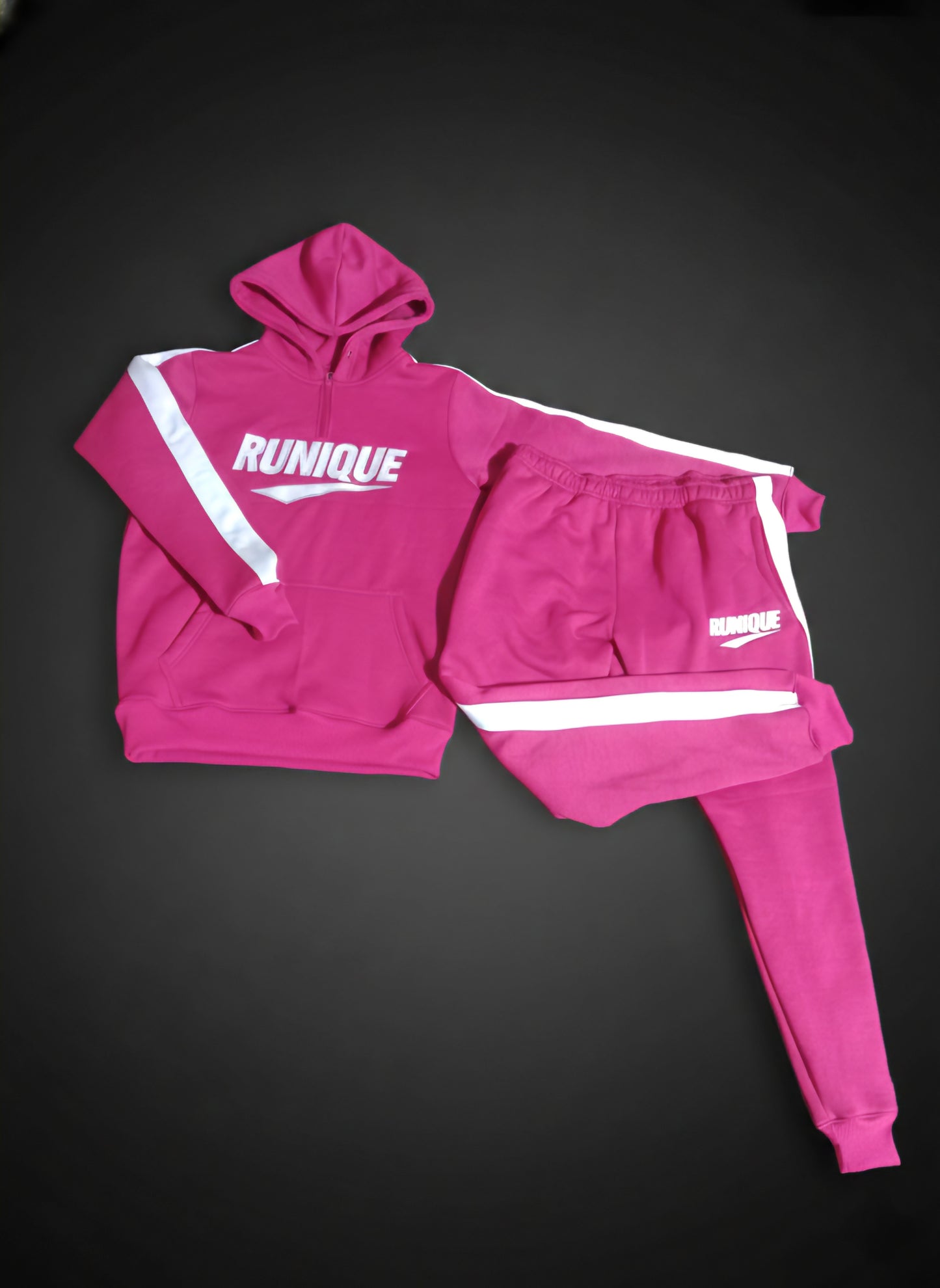 RUNIQUE Signature Tracksuit – Wine Pink Edition